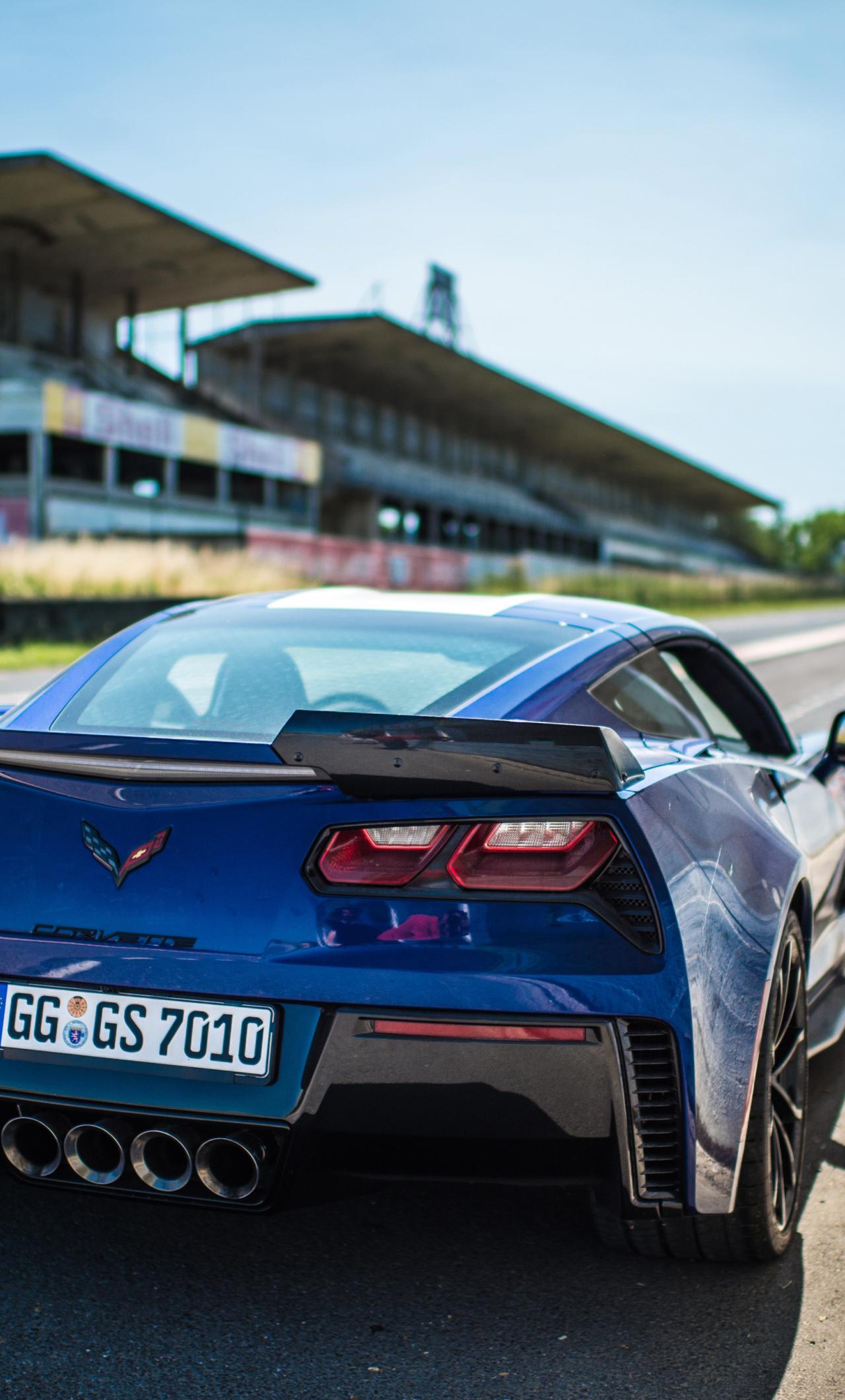 1280x2120 Download 1280x2120 wallpaper chevrolet corvette grand sport, blue, rear, iphone 6 plus, 1280x2120 HD image, background, 5684