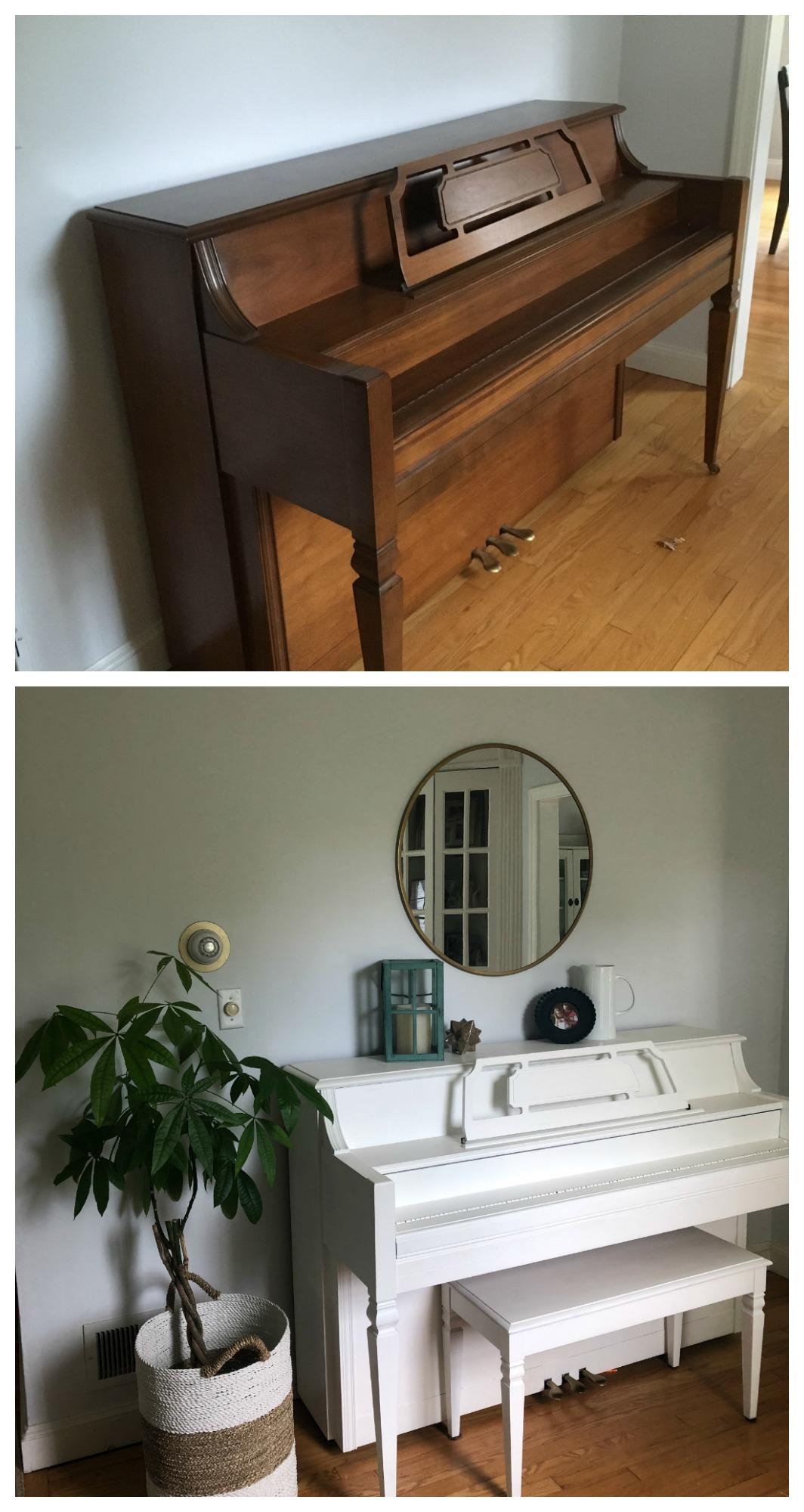 1064x2000 Painted Piano and Wallpaper Accent Wall- Make a Statement! With Grace