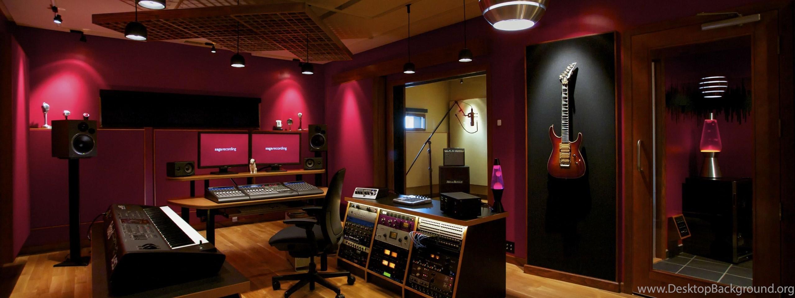 2560x960 Recording Studio Computer Wallpaper, Desktop Background. Desktop Background