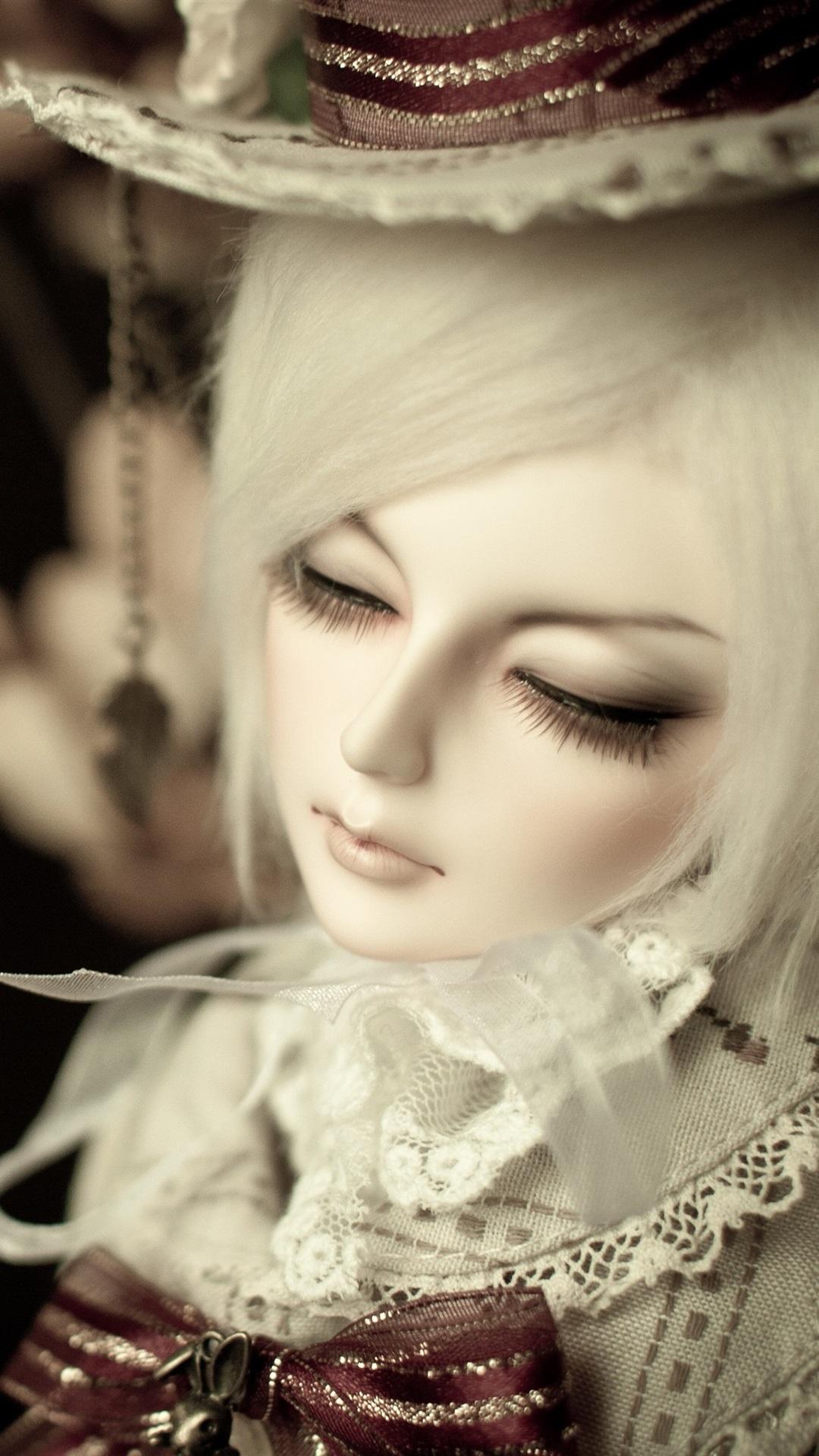 1080x1920 iPhone Wallpaper Doll, Toy Girl, Hat
