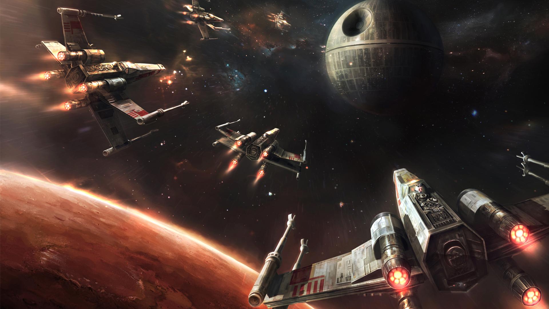 1920x1080 X Wings Vs Death Star HD Wallpaperx1080