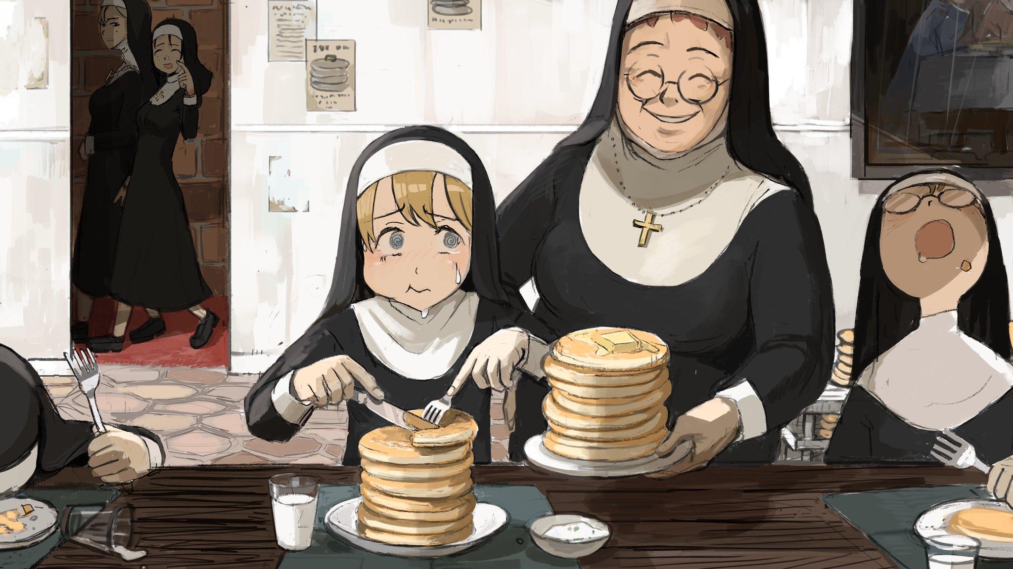 2048x1152 Free Friday I found this twitter user that makes adorable Catholic anime art. Rarely do I ever see the two mix so well. Show them some love! : Catholicism