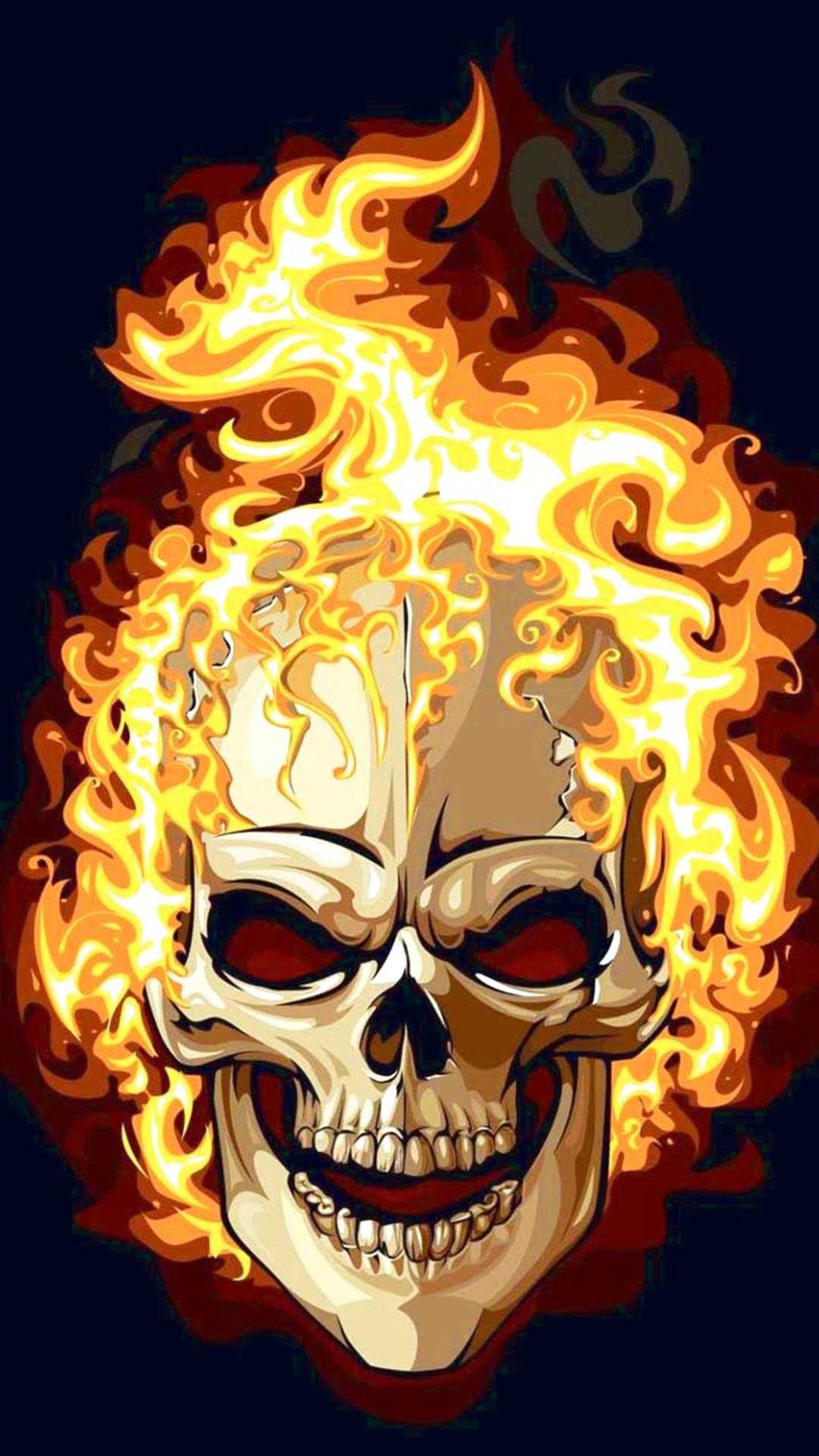 1080x1920 HD Skull Wallpaper