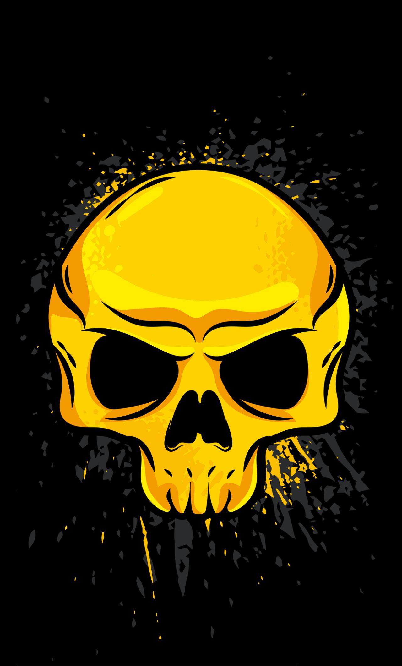 1280x2120 4K Gold Skull iPhone 6 plus Wallpaper, HD Artist 4K Wallpaper, Image, Photo and Background