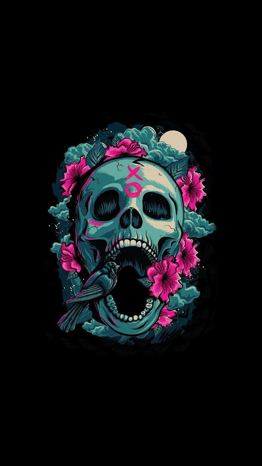 900x1599 Skull Wallpaper