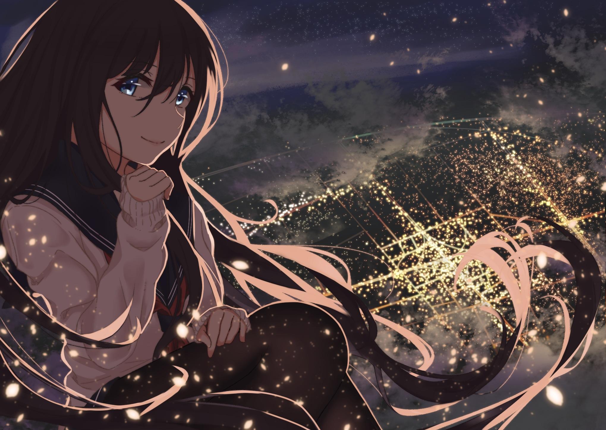2039x1447 Anime Girl HD Wallpaper