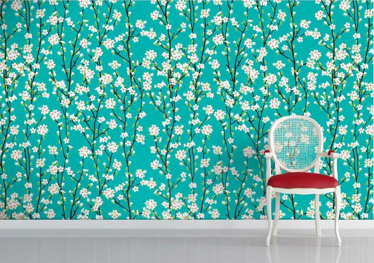 1280x900 Turquoise Cherry Blossoms Wallpaper