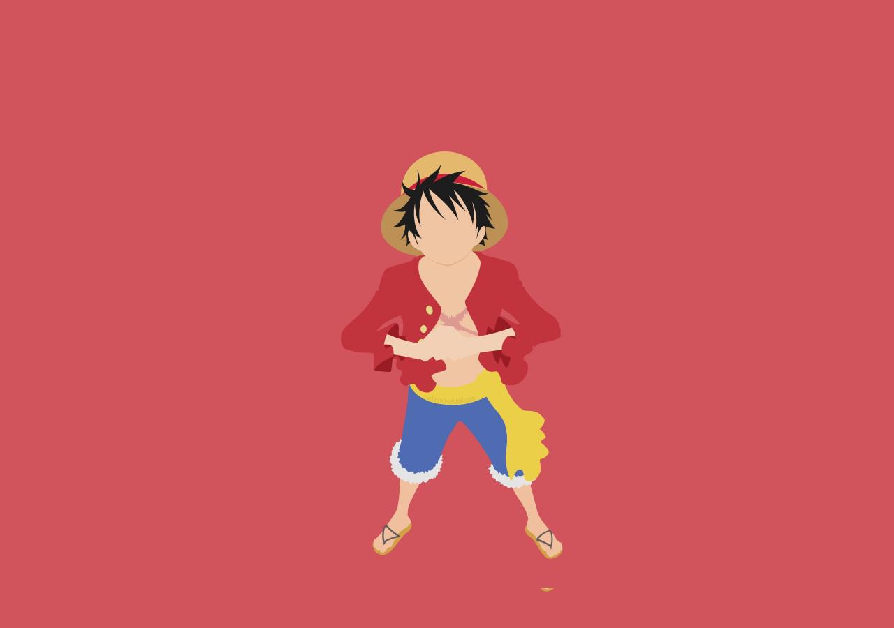 1280x900 Download Minimal, one piece, anime boy, Monkey D. Luffy wallpaper, 1280x Widescreen