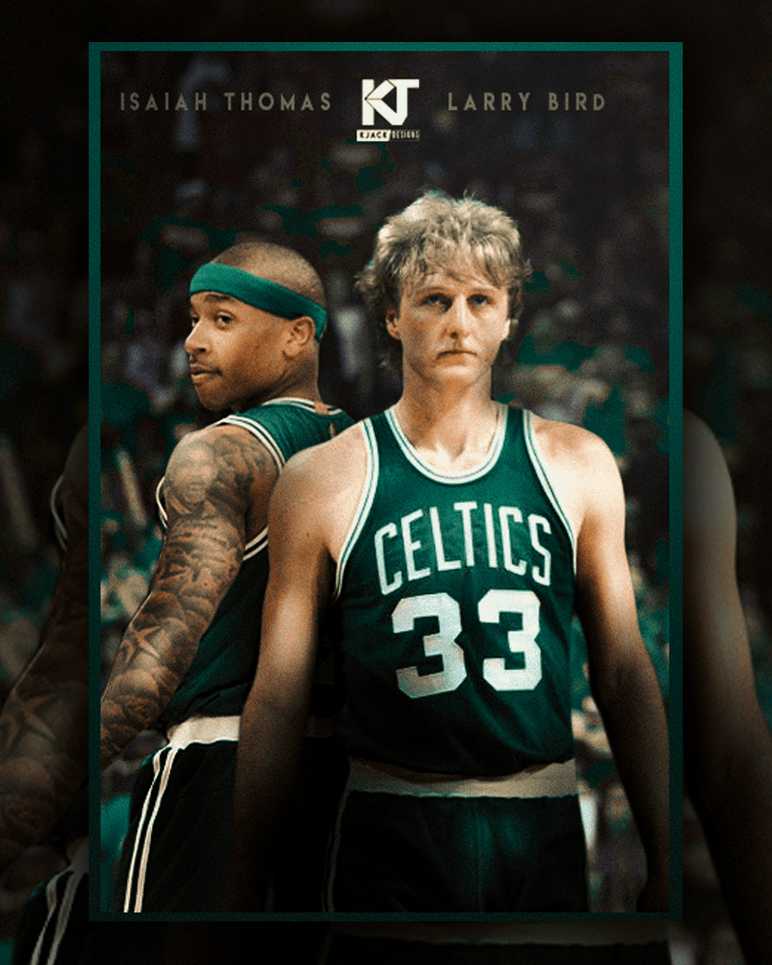1080x1350 Larry Bird x Isaiah Thomas Larry Bird wallpaper #KJACKDesigns