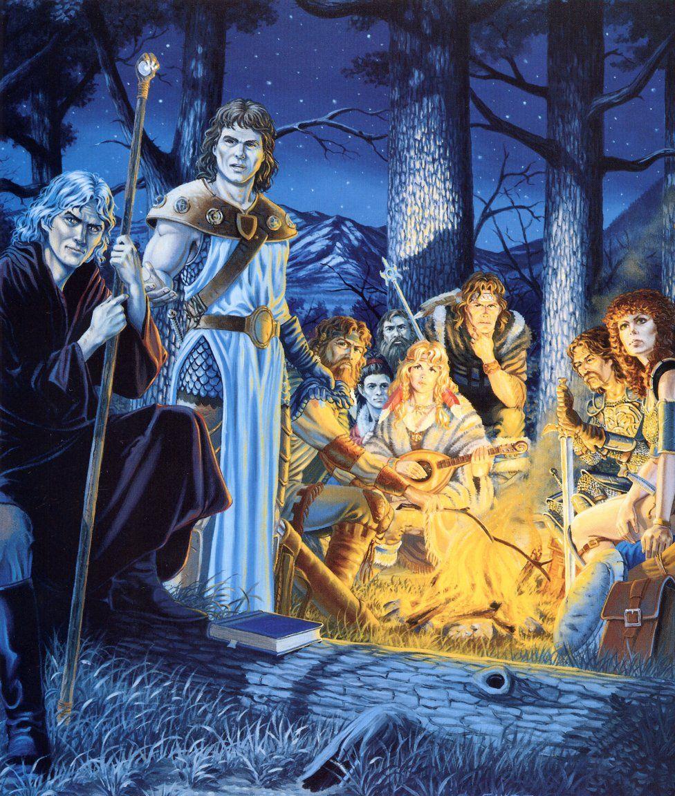 976x1152 Wallpaper Mage Staff Mage wizard Larry Elmore Man Bonfire Girls