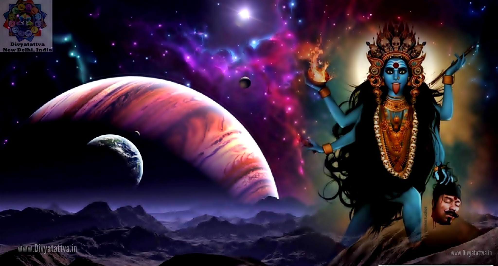 2048x1094 Goddess Kali 4K UHD Wallpaper Kalika Hindu goddess of Mahavidyas