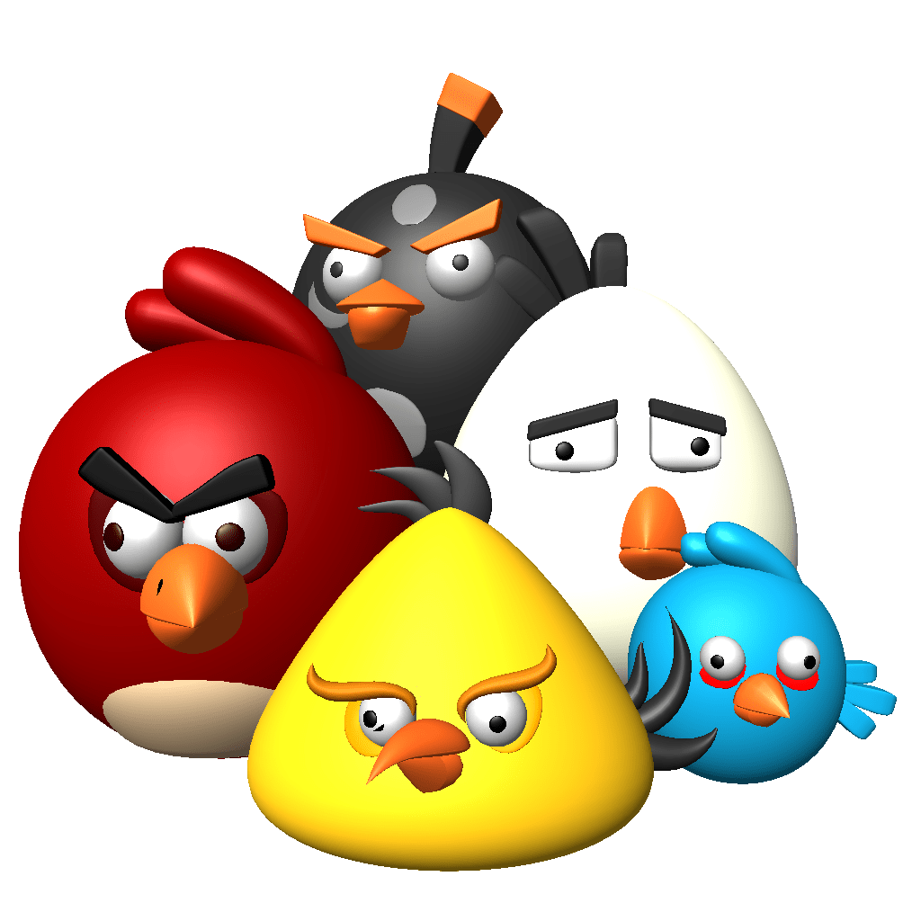 1024x1024 Angry Birds Fan Art: 3D angry birds. Angry bird picture, Angry birds, Cartoon wallpaper hd