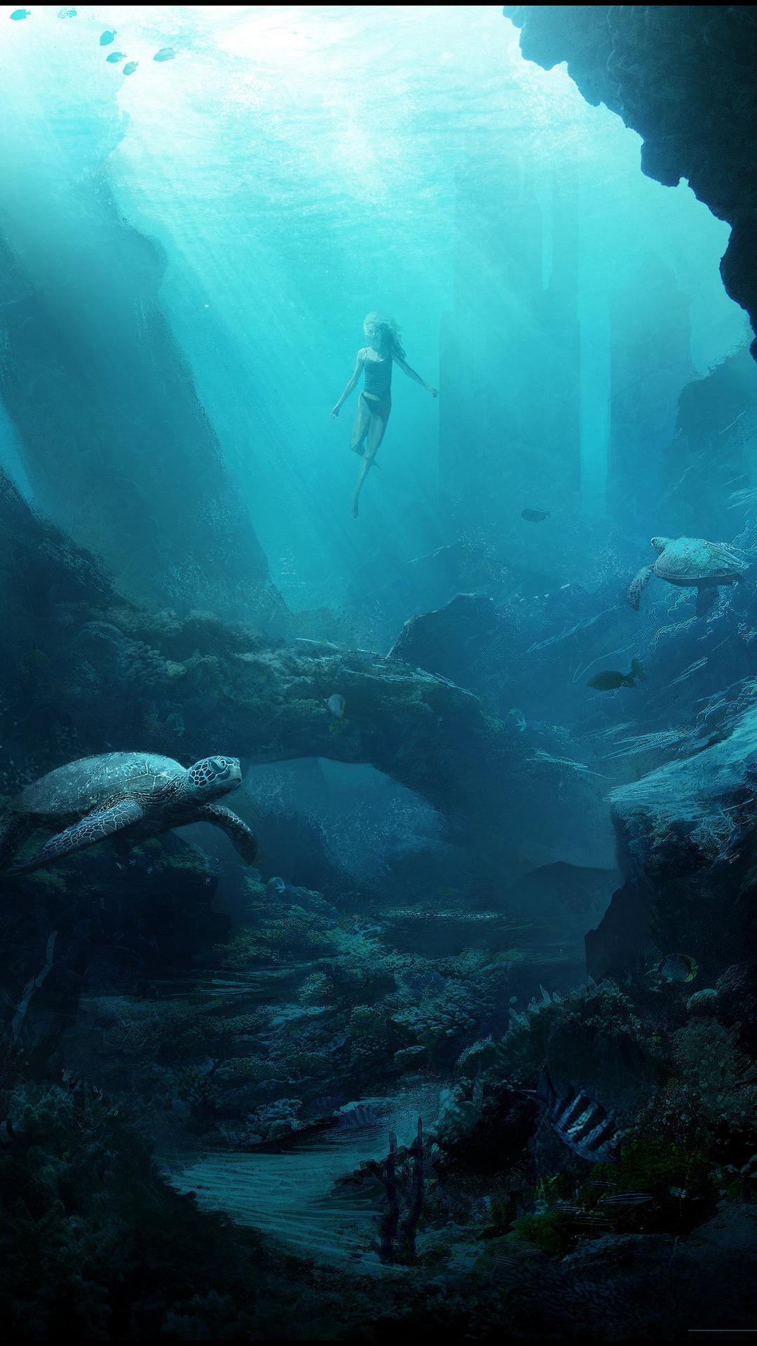 1080x1920 Underwater iPhone Wallpaper, HD Underwater iPhone Background on WallpaperBat
