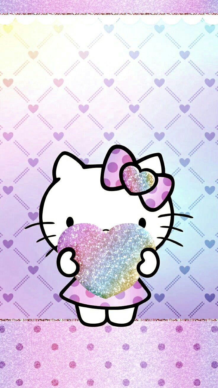 736x1308 Anna Frozen., Bow., Hearts., Love., Magical., Glitters., Dream., Chanel. Wallpaper. Hello kitty wallpaper, Melody hello kitty, Hello kitty picture