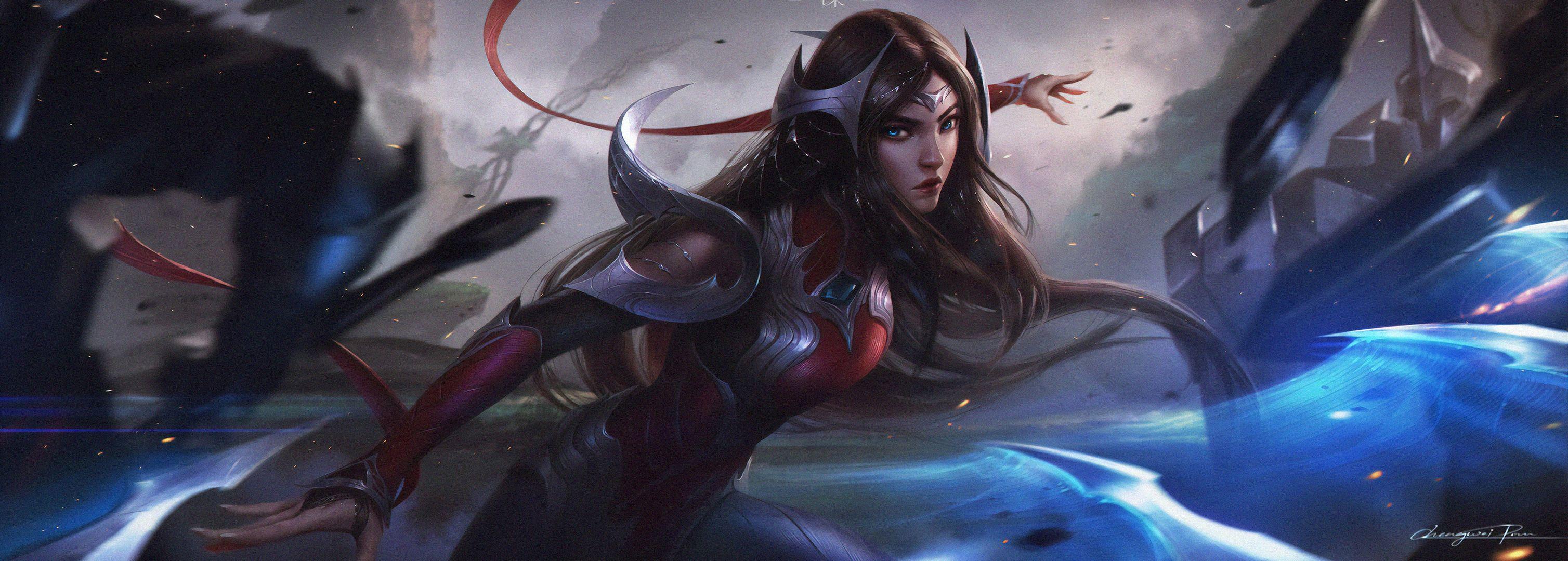3016x1080 Irelia Wallpaper