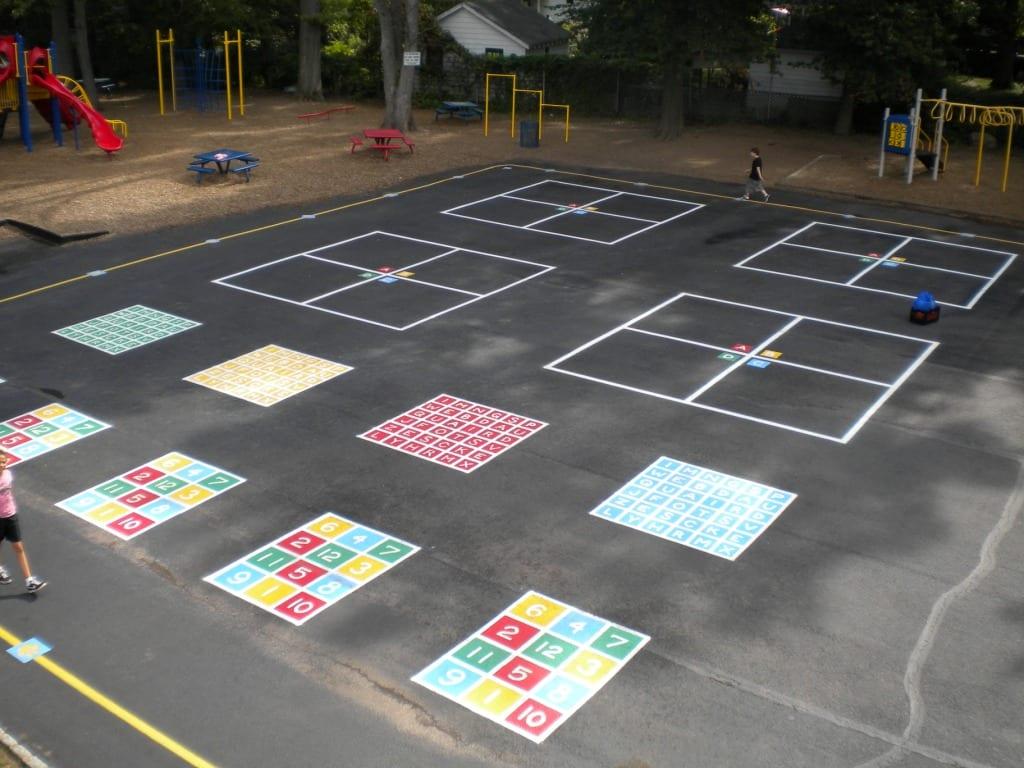 1024x768 Painting School Playground Markings Add Color and Fun to Schoolyard