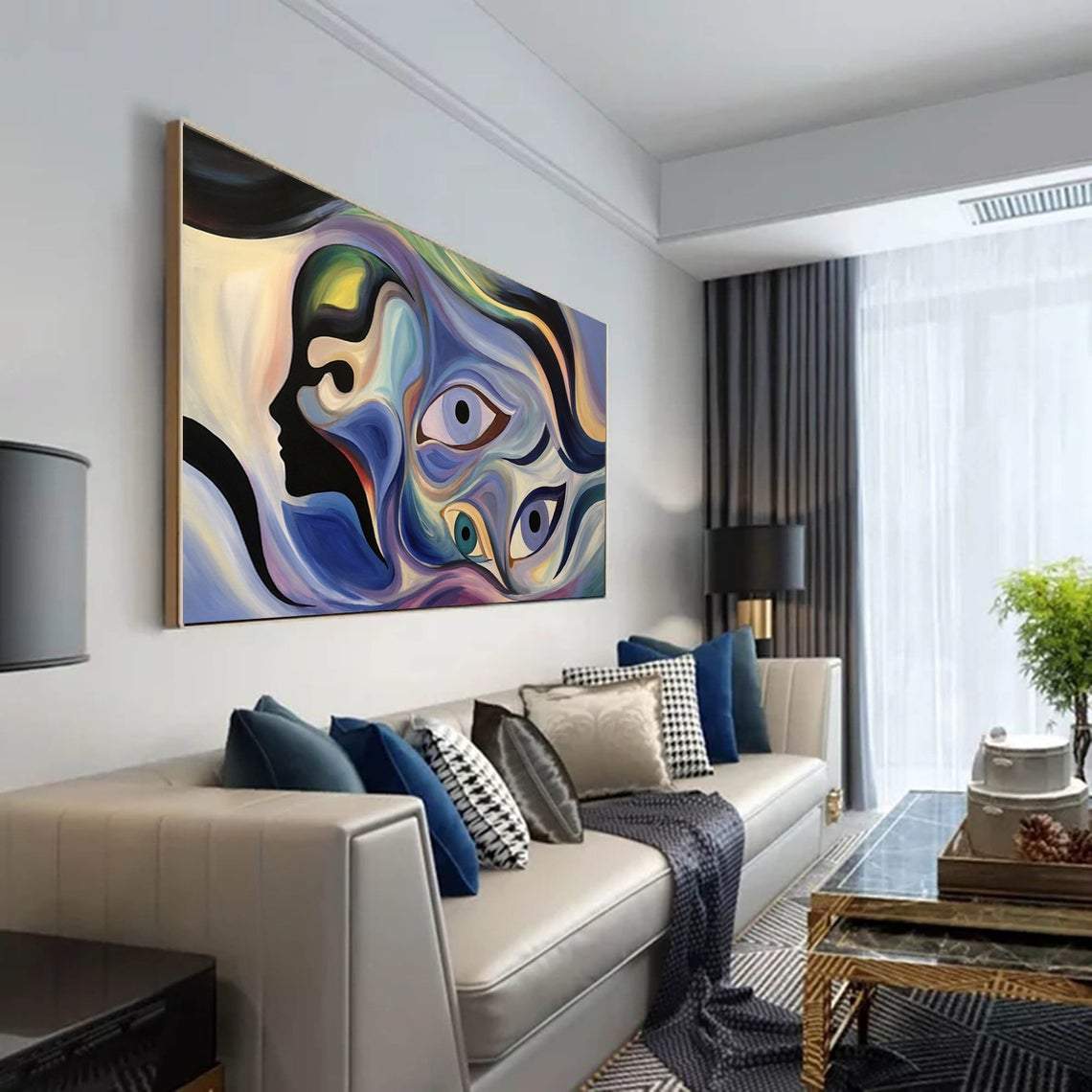 1140x1140 Large Oil Painting Original Canvas Figurative Art Abstract Human Paint