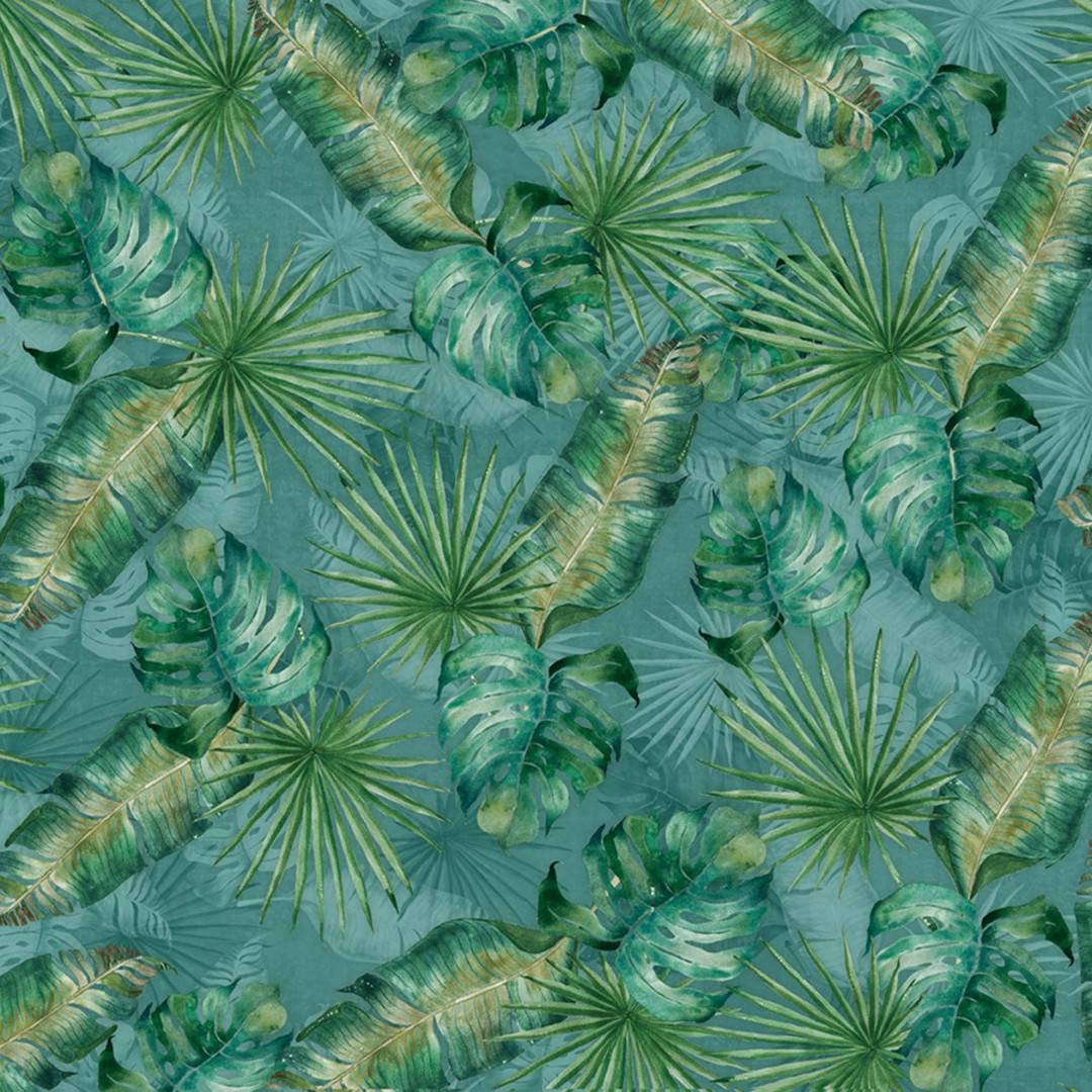 1080x1080 Tropical Leaf Wallpaper by WallPepper. Designer Italian Wallpaper