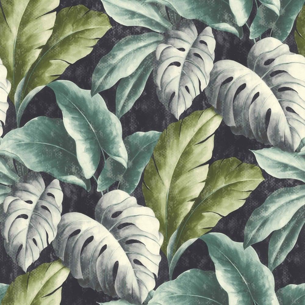 1000x1000 Grandeco Botanical Tropical Leaves Pattern Wallpaper Tree Leaf Textured Motif BA2404. I Want Wallpaper