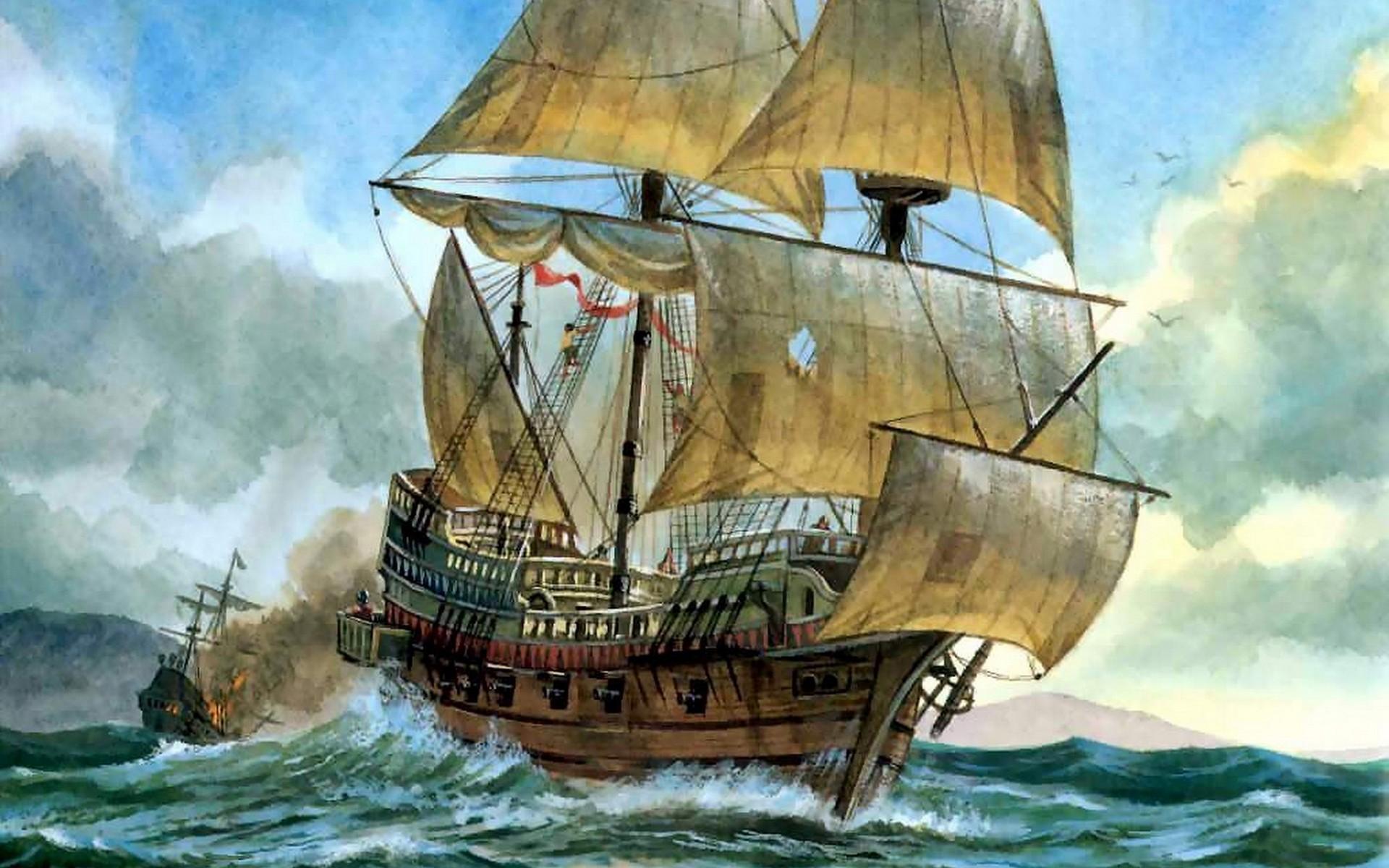 1920x1200 Old Ship Wallpaper
