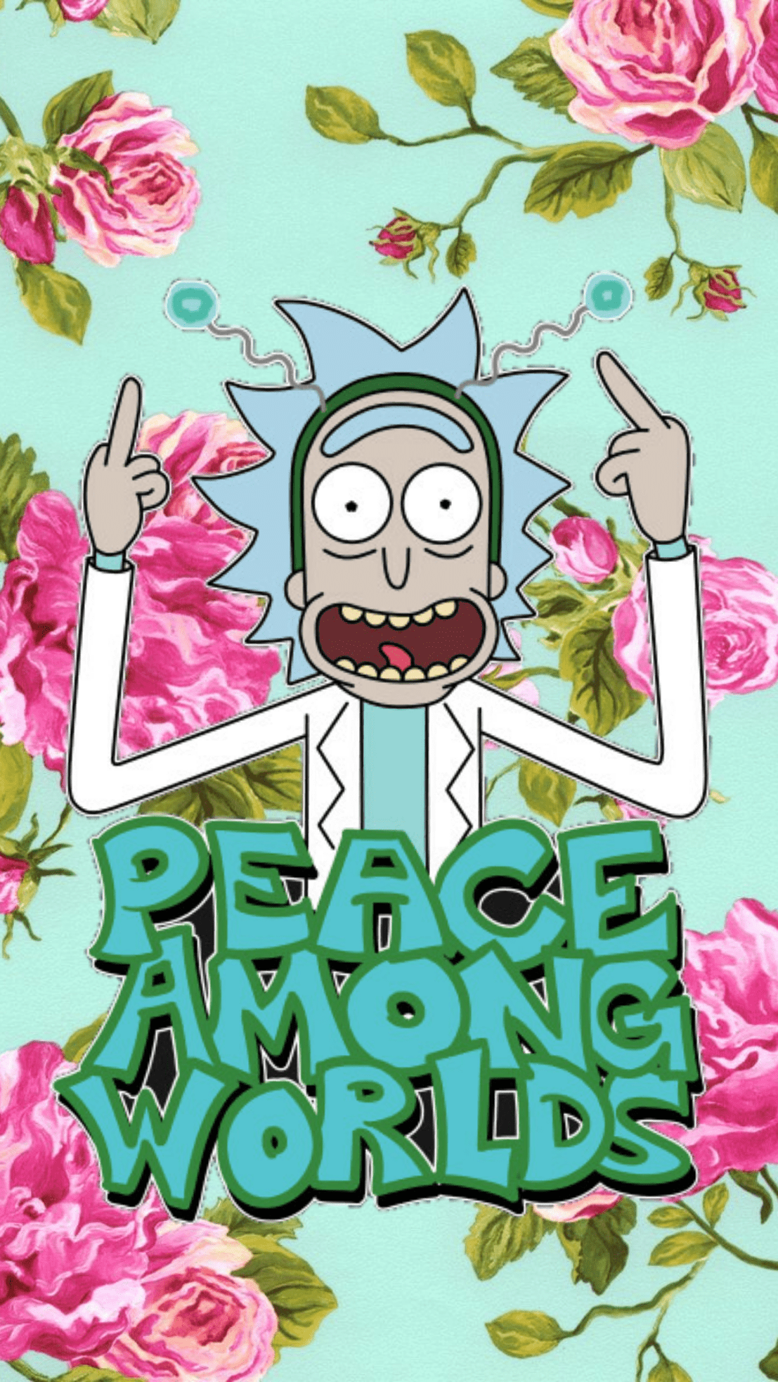 1107x1965 Peace among worlds rick and morty wallpaper