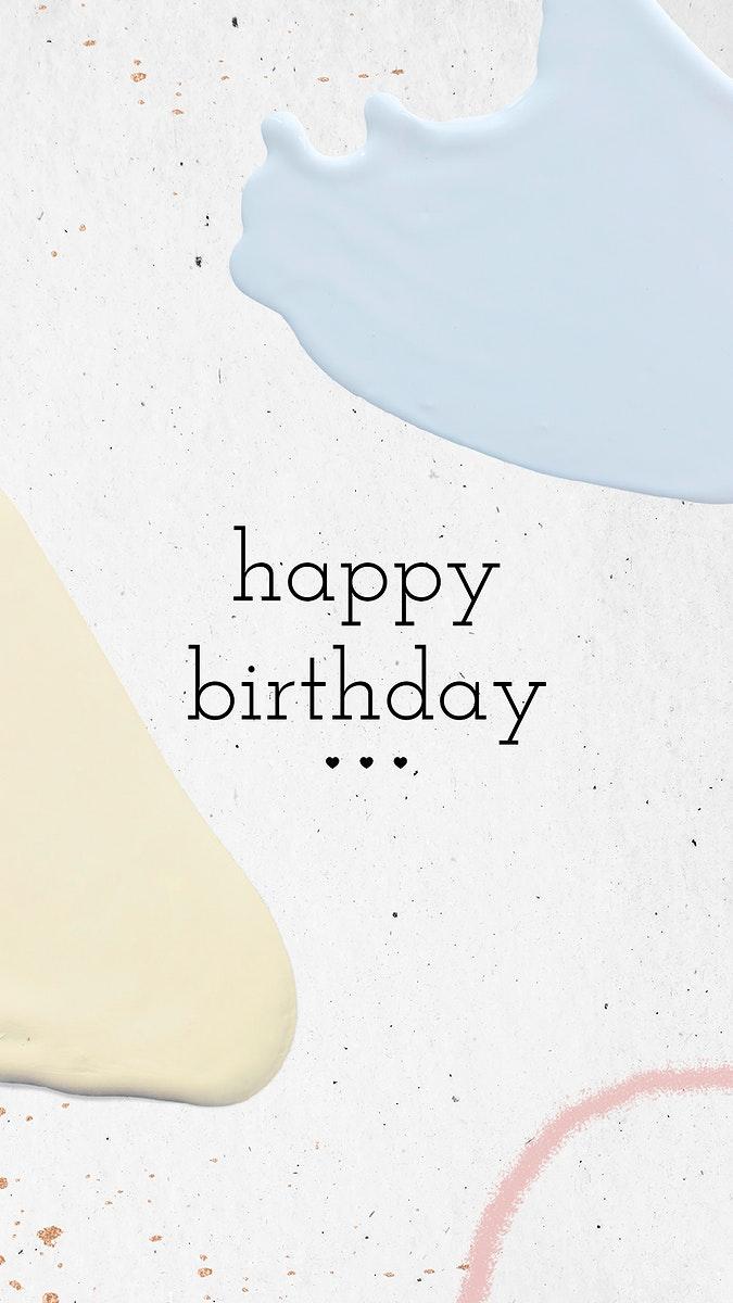 675x1200 Memphis happy birthday psd colorful. Premium PSD Template