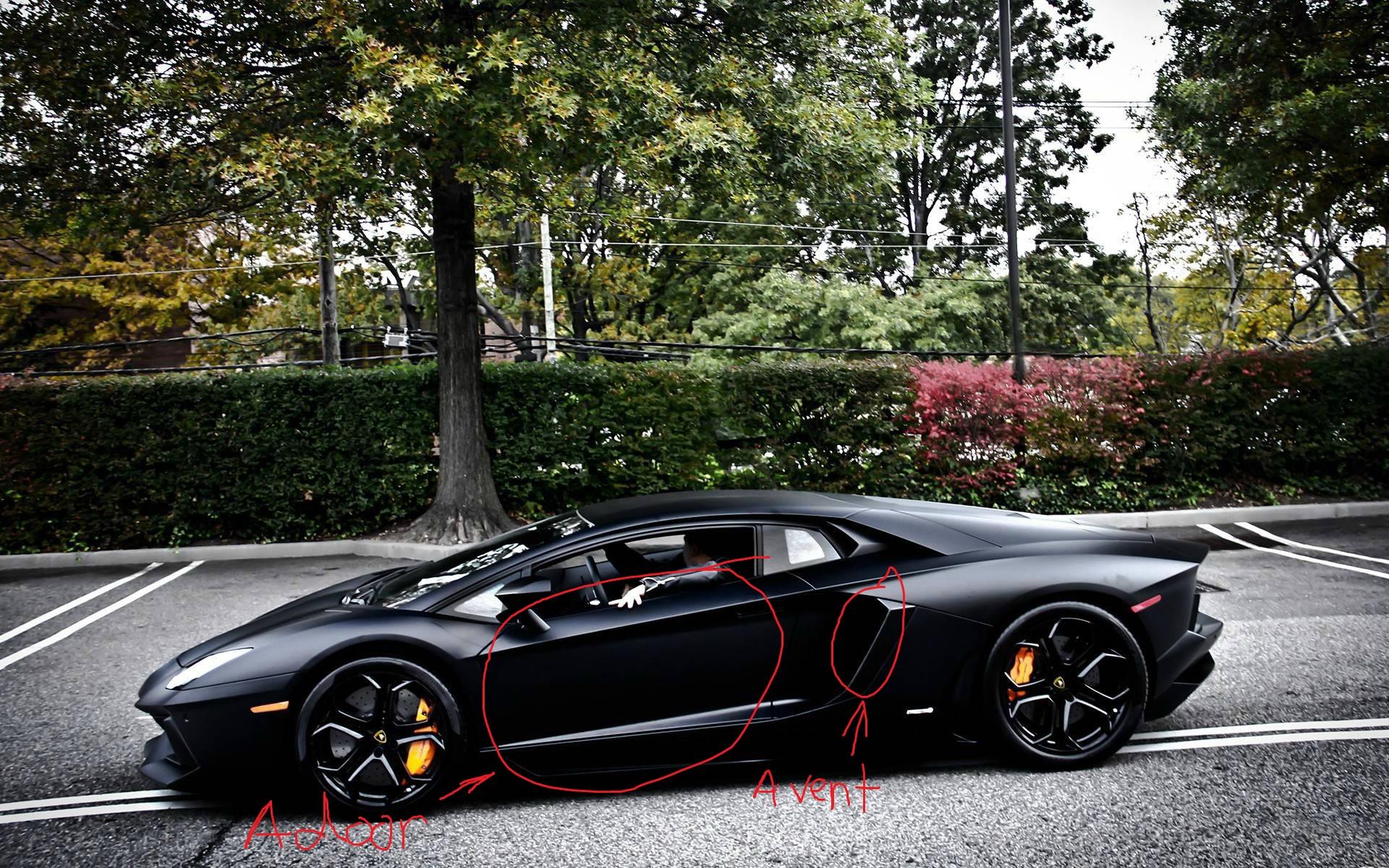 1920x1200 Matte Black Lamborghini Aventador LP700 4
