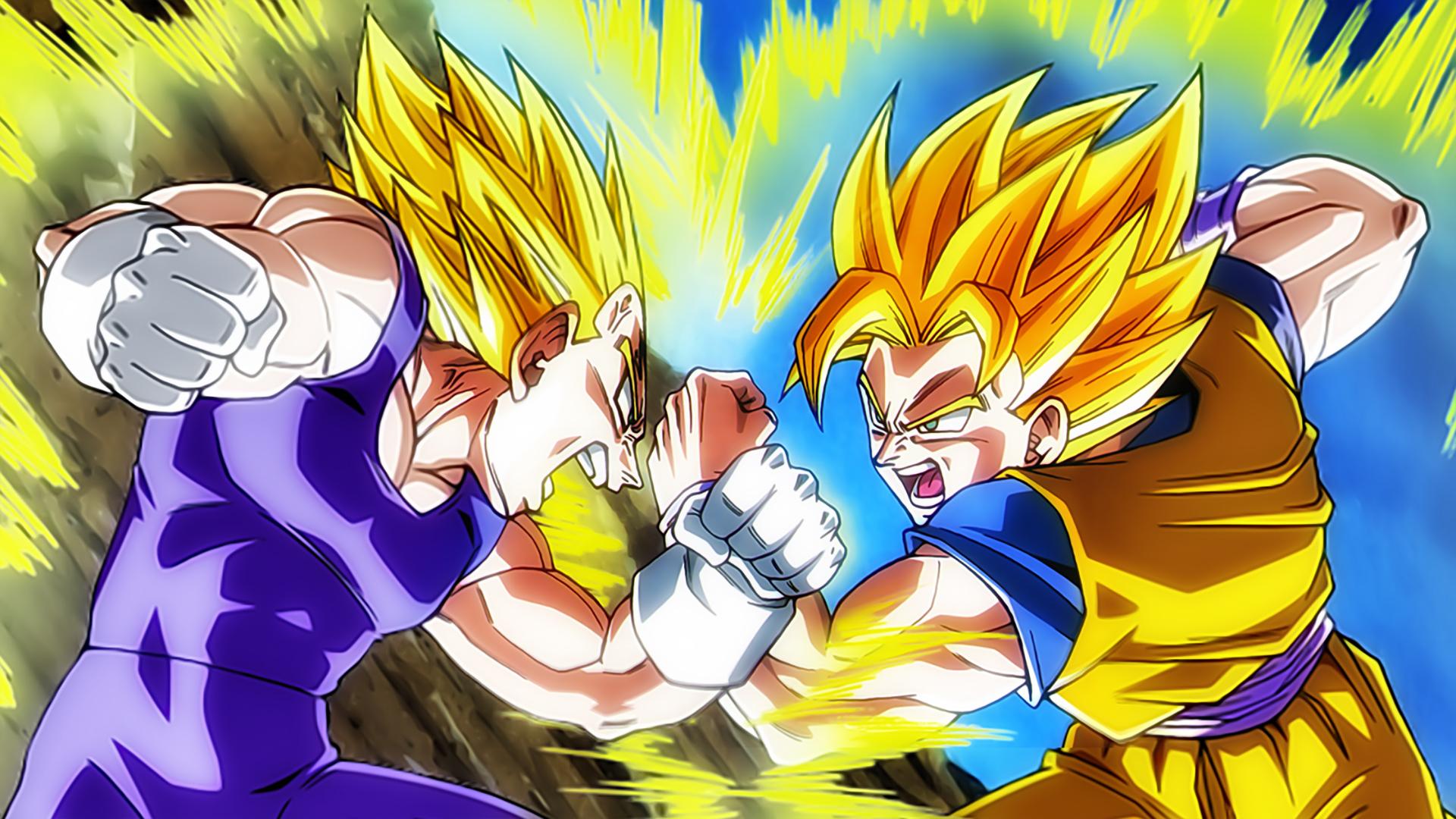 1920x1080 Goku & Vegeta vs Thor & Hulk