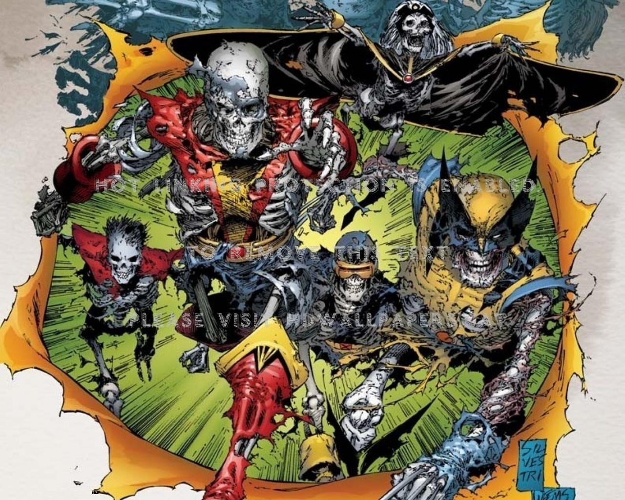 1280x1024 X Men Zombies Storm Cyclops Wolverine