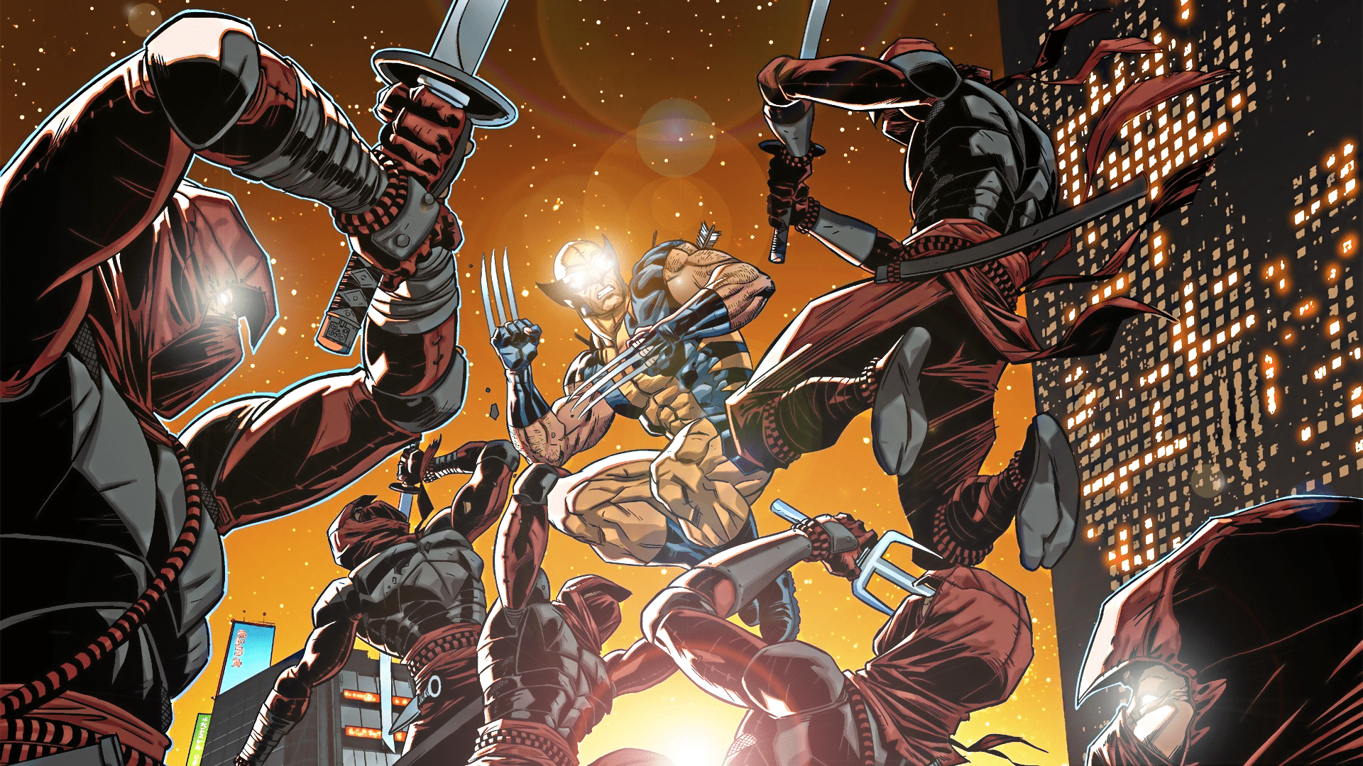 1920x1080 Wolverine Marvel Light Ninja