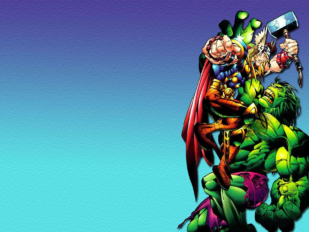 1024x768 Thor Vs Hulk Marvel Comics