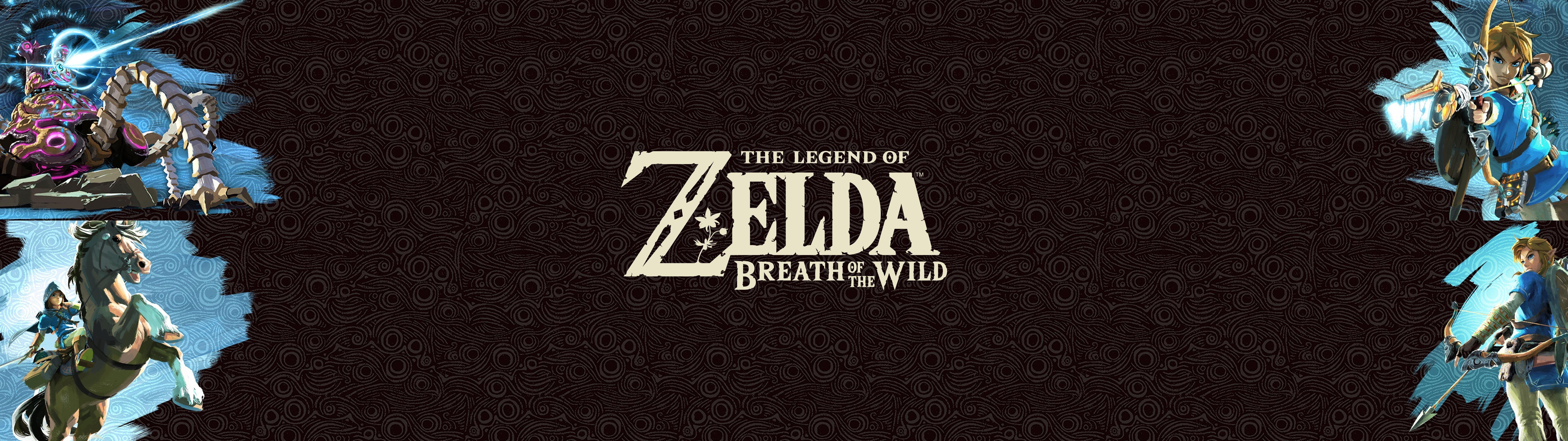 7680x2160 New Breath Of The Wild Dual Monitor Wallpaper FULL HD 1080p