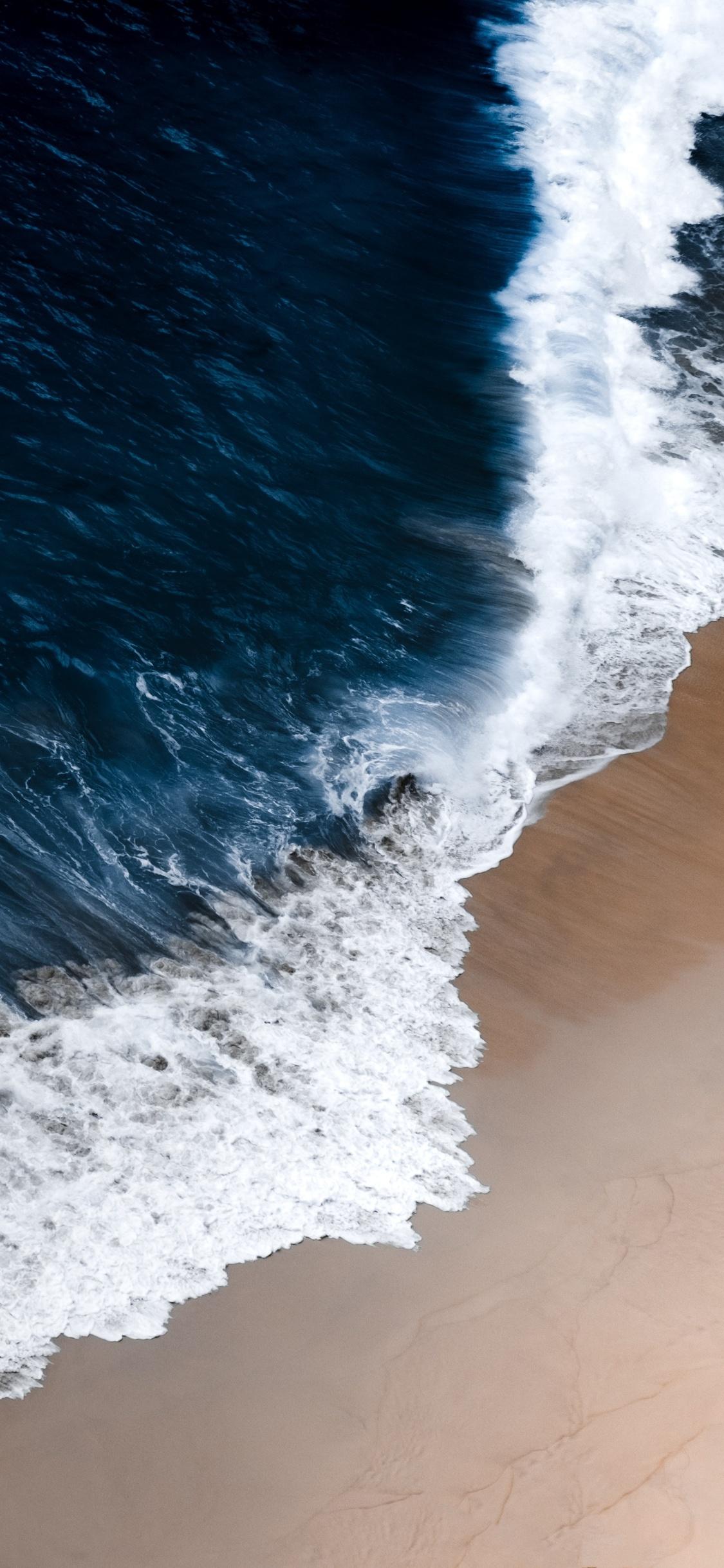 1125x2436 Blue Ocean Waves 5k iPhone XS, iPhone iPhone X HD 4k Wallpaper, Image, Background, Photo and Picture