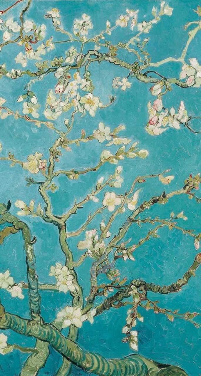 684x1280 New Van Gogh Almond Blossoms Wallpaper FULL HD 1920×1080 For PC Background. Van gogh wallpaper, Van gogh flowers, Van gogh almond blossom