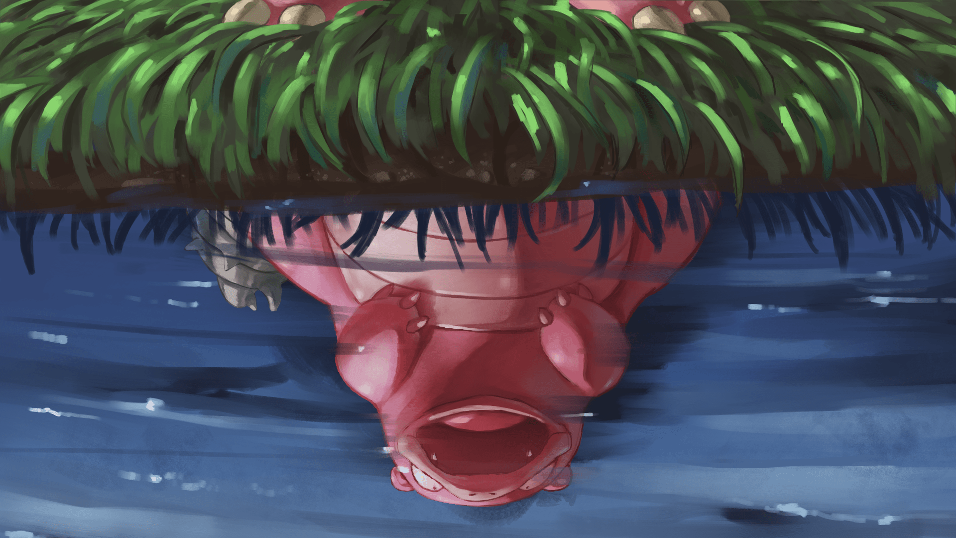 1920x1080 slowbro (pokemon) drawn