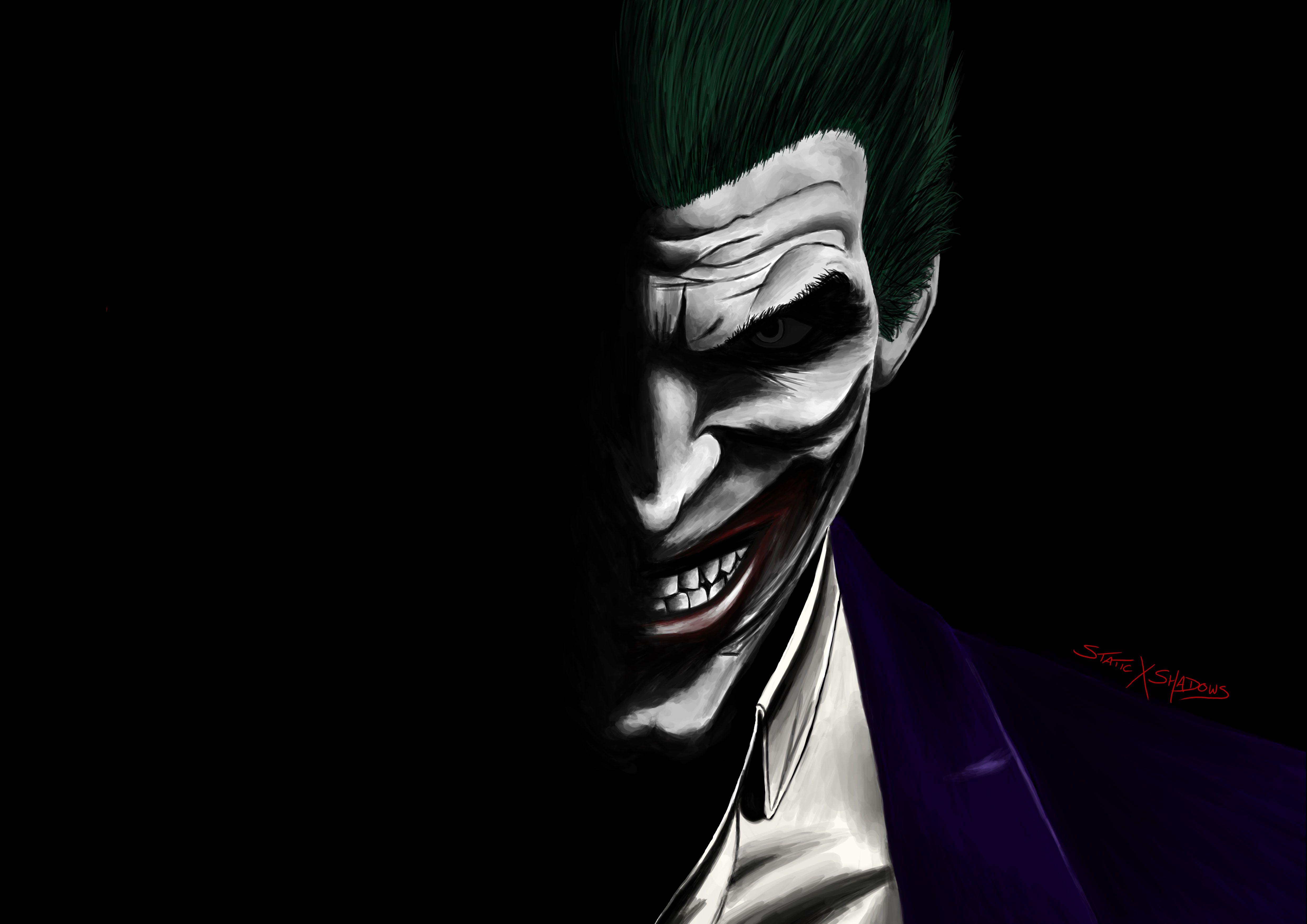 4961x3508 Joker Face Wallpaper