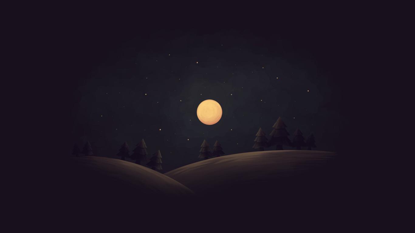 1366x768 Simple Night 1366x768 Resolution Wallpaper, HD Artist 4K Wallpaper, Image, Photo and Background