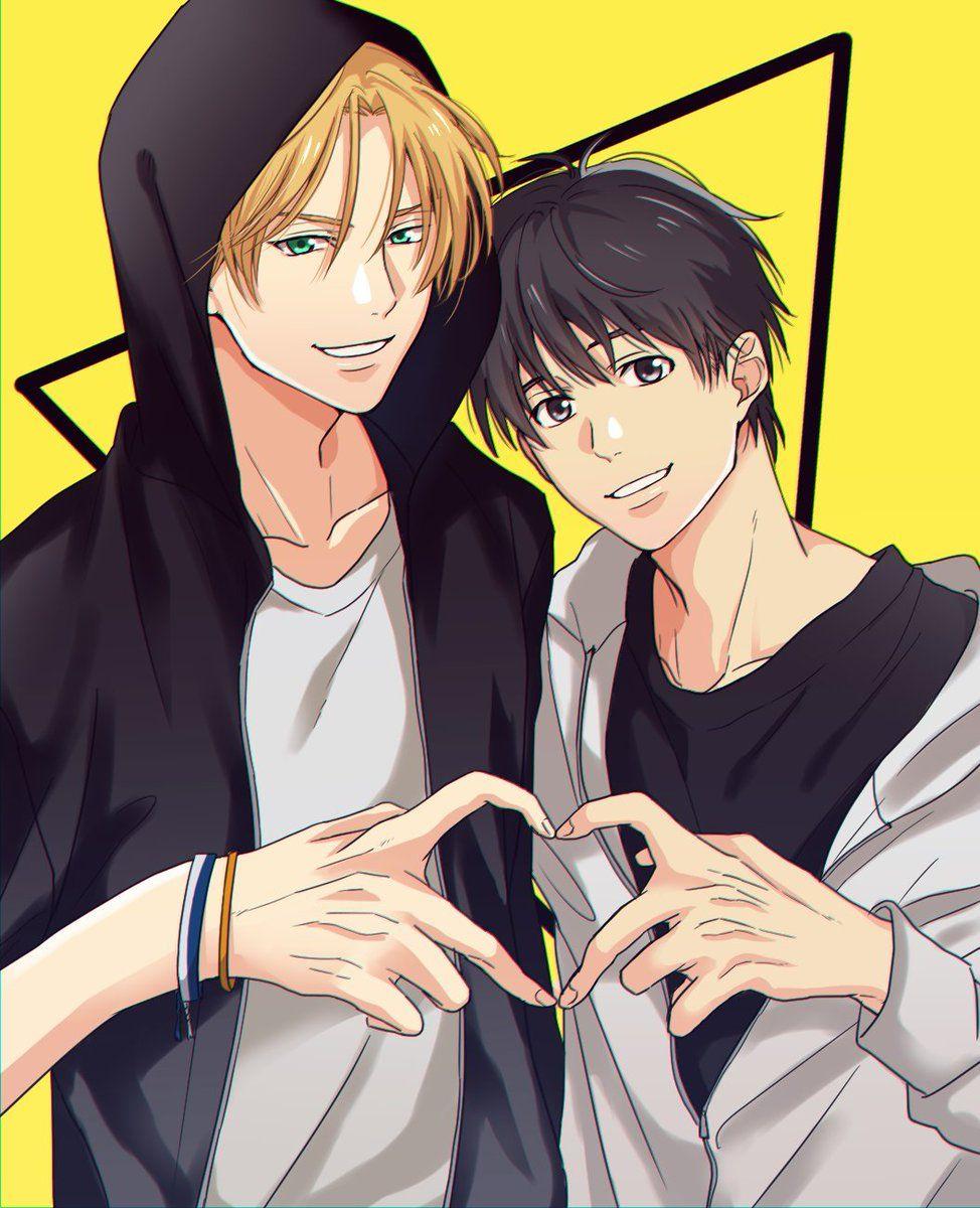 gay anime couple wallpaper