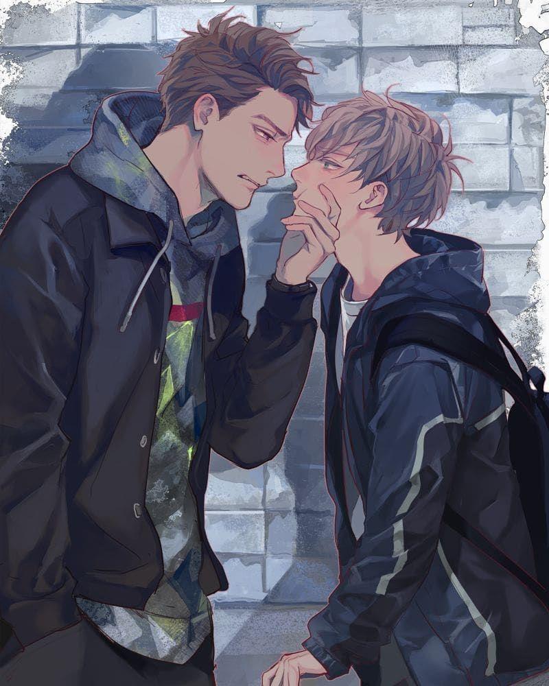 gay anime couple wallpaper