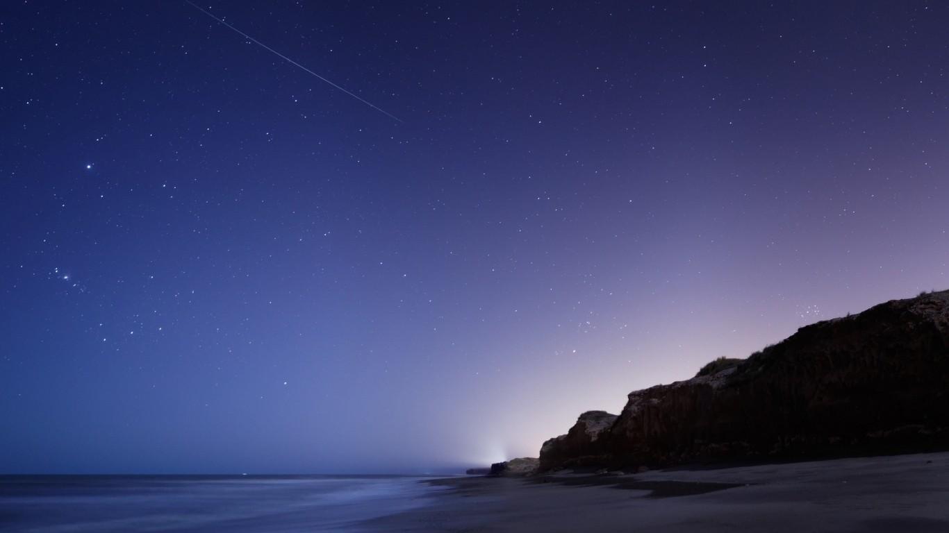 1366x768 Free download Night Beach Computer Wallpaper Desktop Background 1366x768 ID [1366x768] for your Desktop, Mobile & Tablet. Explore Earth at Night Desktop Wallpaper. Earth Background Wallpaper, Earth Wallpaper for