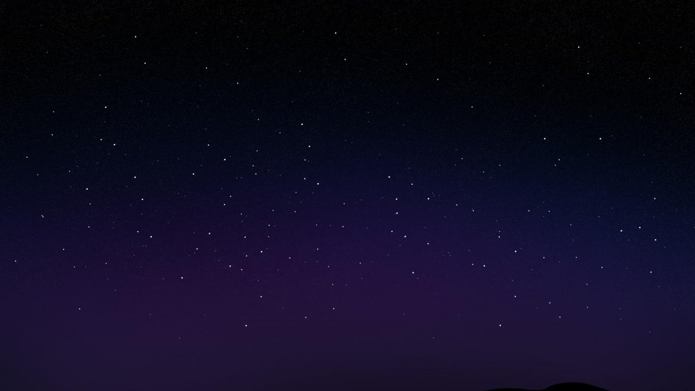 1366x768 Starry Night Sky desktop PC and Mac wallpaper
