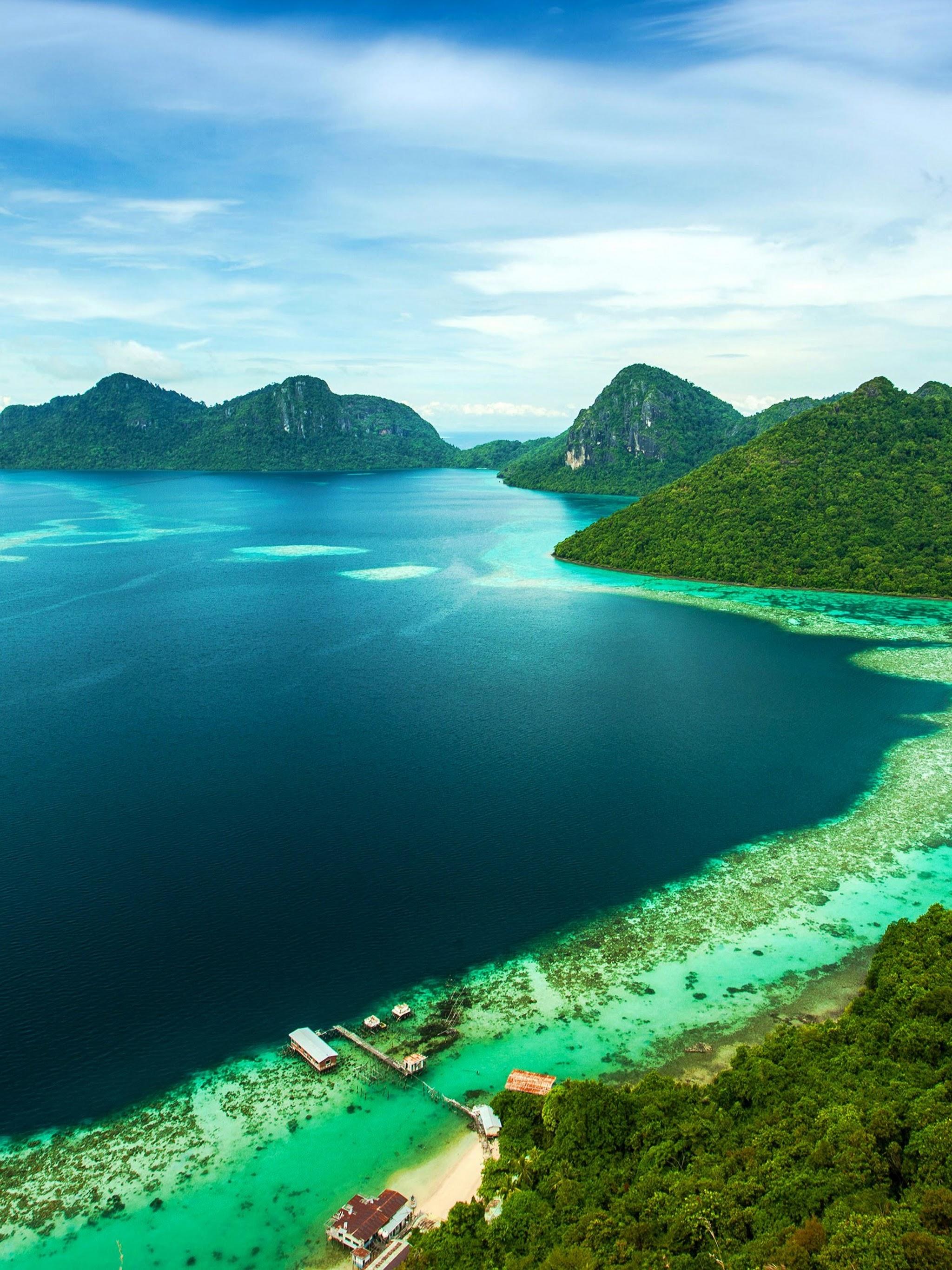 2048x2732 Tropical Island Seascape Sea 4K Wallpaper