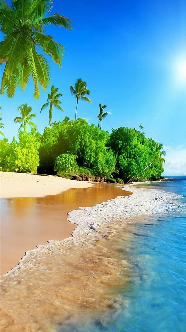 750x1334 tropical island iPhone Wallpaper Free Download