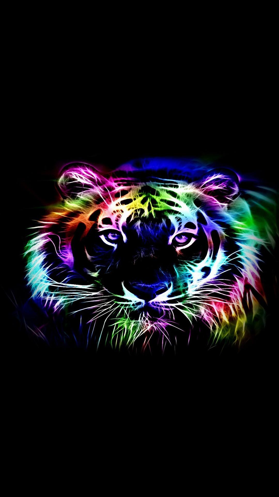 1080x1920 Cool Multi Coloured Lion Mobile Wallpaper