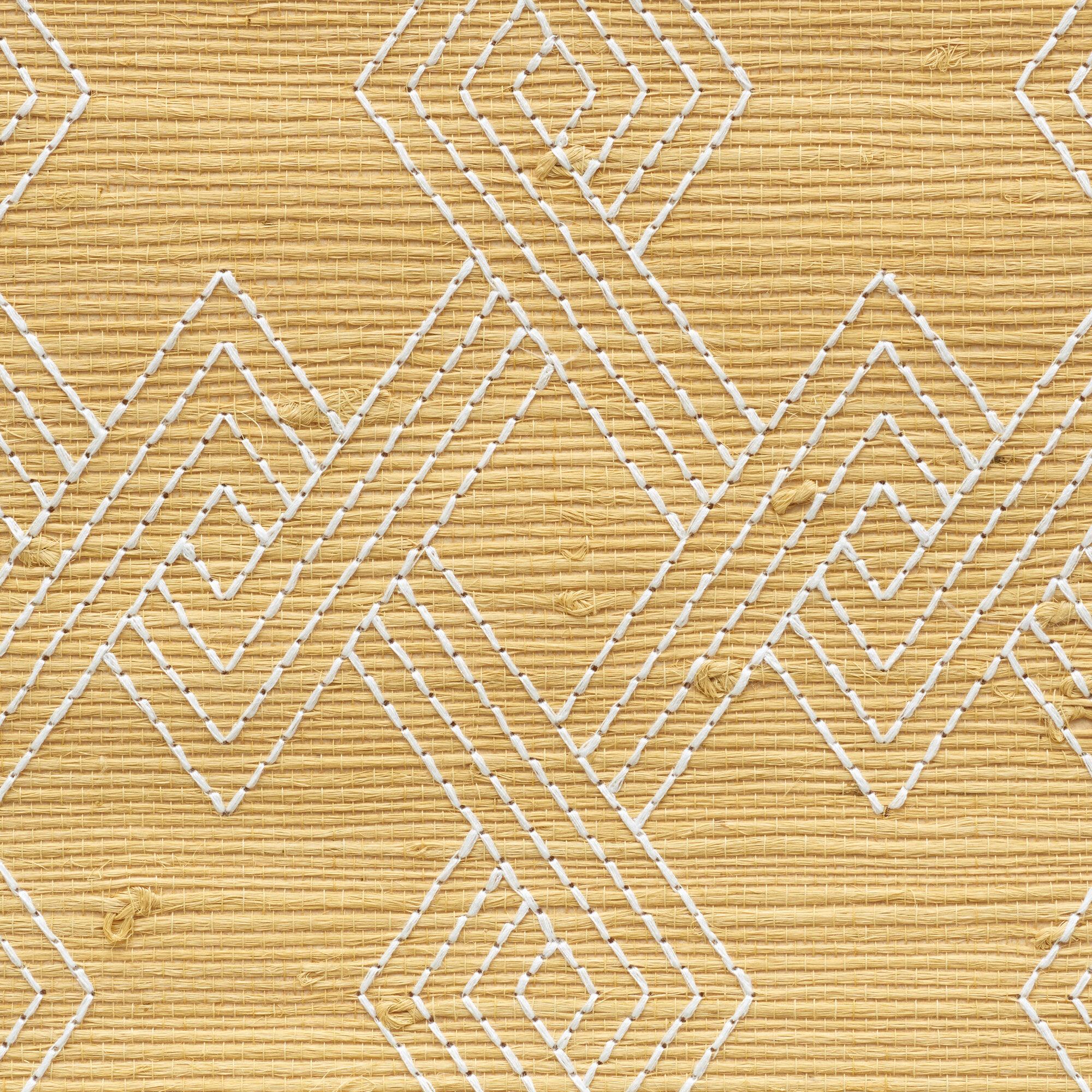 2000x2000 Schumacher Hix Embroidered Jute 24' L x 28 W Wallpaper Roll