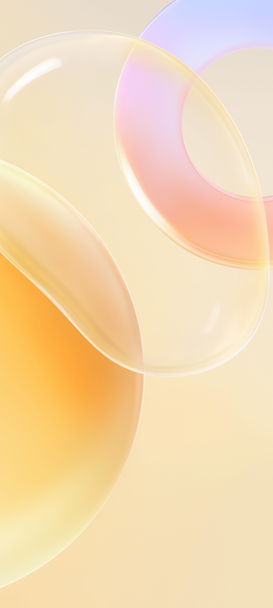 1080x2400 Huawei Nova 8 Pro Wallpaper 4K, Bubble, Circle, White background, Yellow, Stock, Abstract