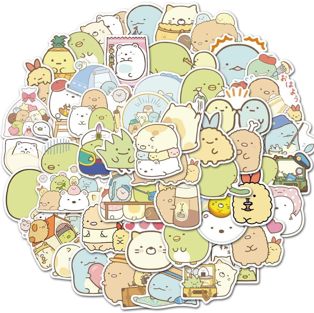 1000x998 Buy 50PCS Anime Kawaii Stickers Decal PVC for Girl DIY Stationery Guitar Laptop Skateboard Classic Lovely Sticker ( Sumikk_o Gurashi 50) Online in Indonesia. B08PKS5TZ3
