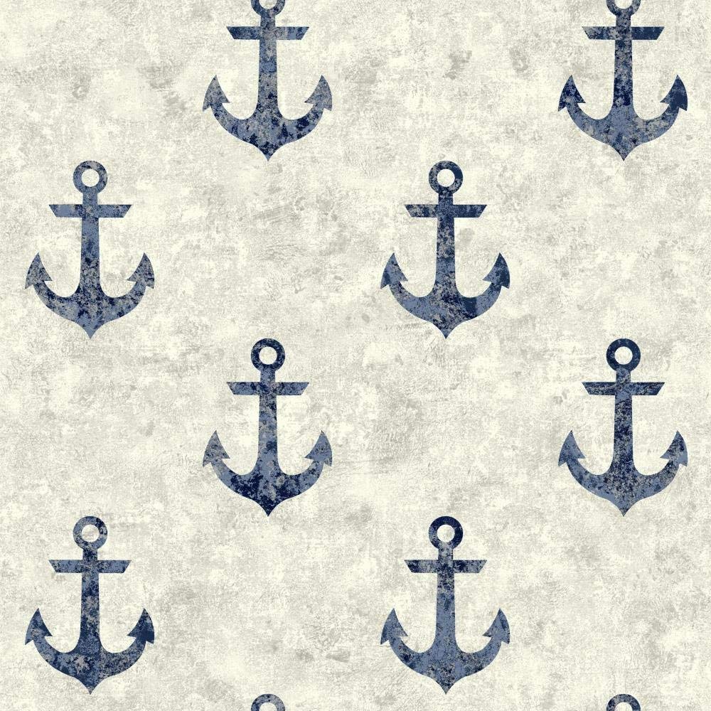 1000x1000 York Wallcoverings NY4915 Nautical Living Anchor Away Wallpaper