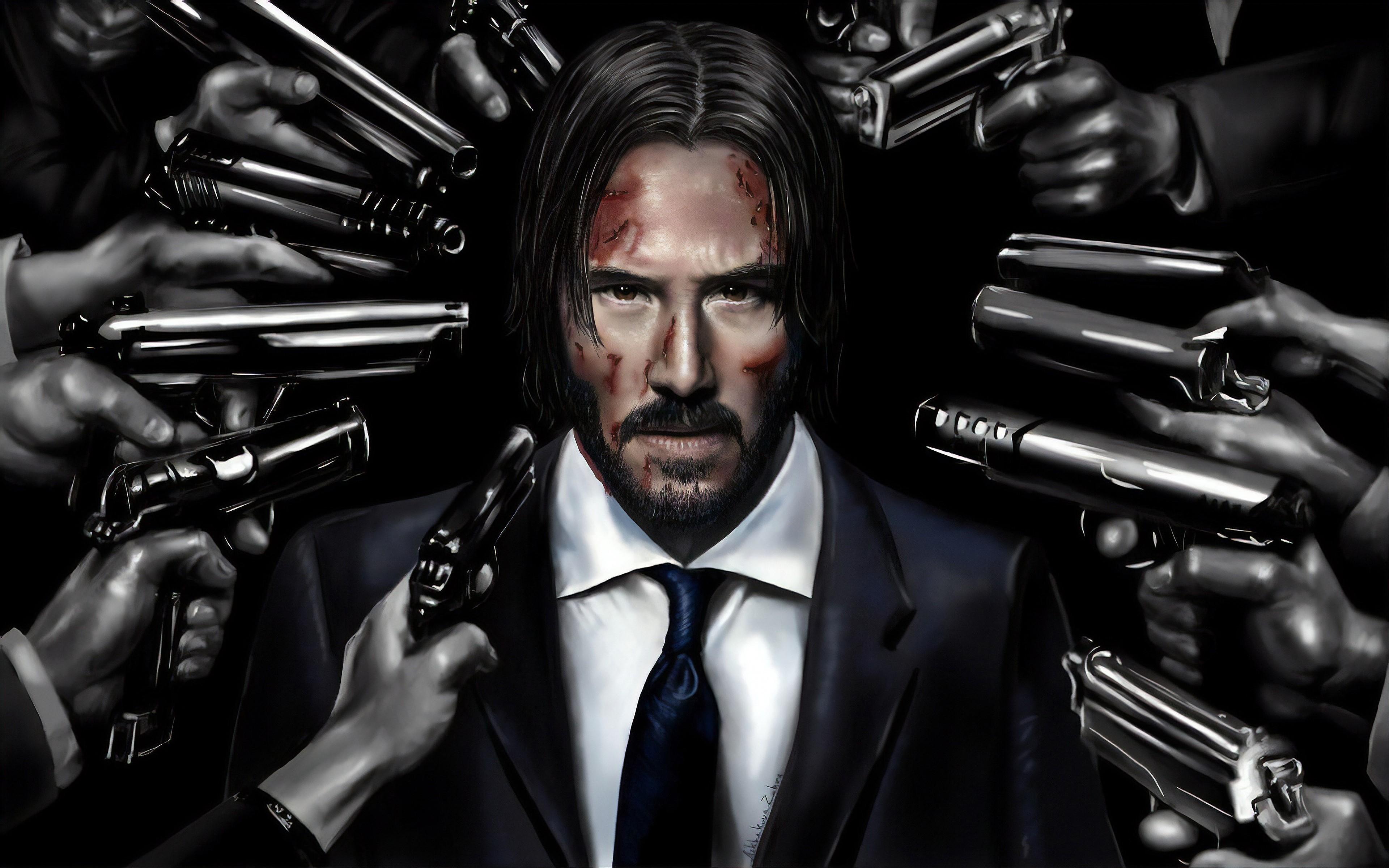 3840x2400 Wallpaper / john wick, keanu reeves, hd, 4k, artwork