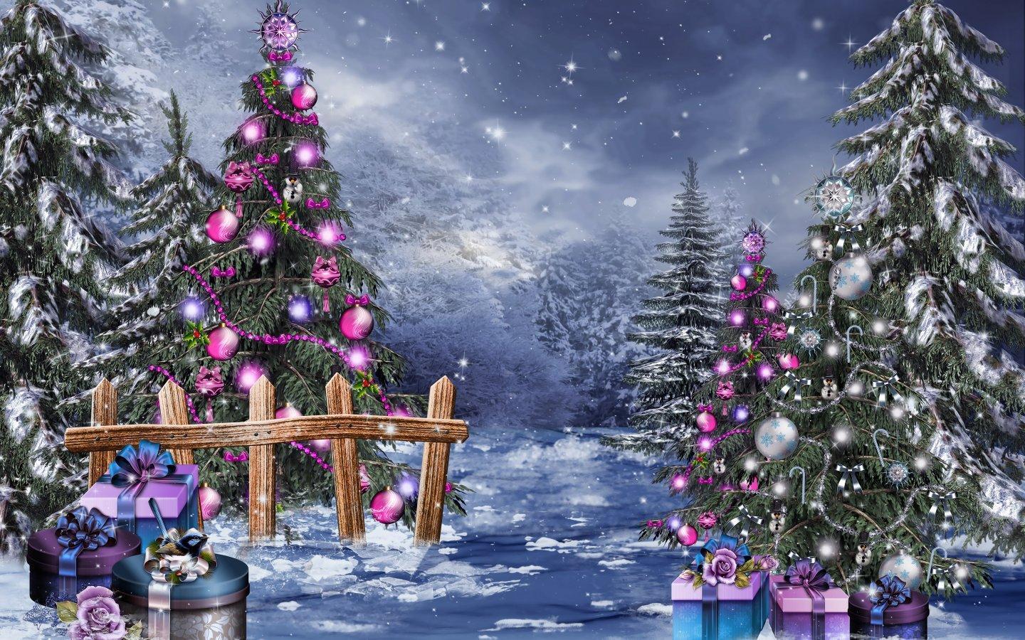 1440x900 Christmas Snow Wallpaper pour Androidéléchargez l'APK